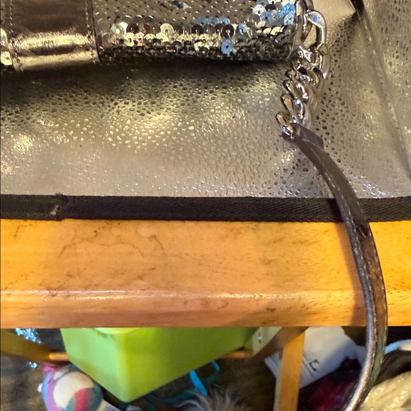Michael Kors Silver and Black Sequin Crossbody Bag - Picture 6 of 9